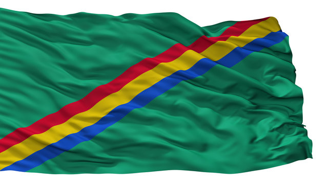 Drochia City Flag, Country Moldova, Isolated On White Background