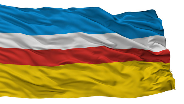 Zory City Flag, Country Poland, Isolated On White Background