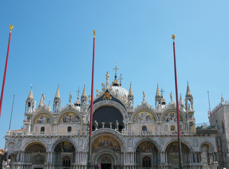 Venice,Italy-July 25, 2018: Basilica di San Marco or The Patriarchal Cathedral Basilica of Saint Mark, Venice