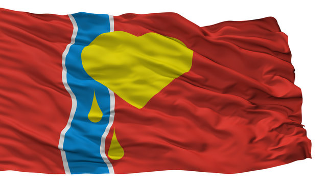 Susuman City Flag, Country Russia, Magadan Oblast, Isolated On White Background