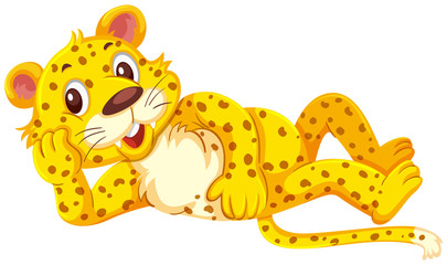 A cute leopard on white background © brgfx