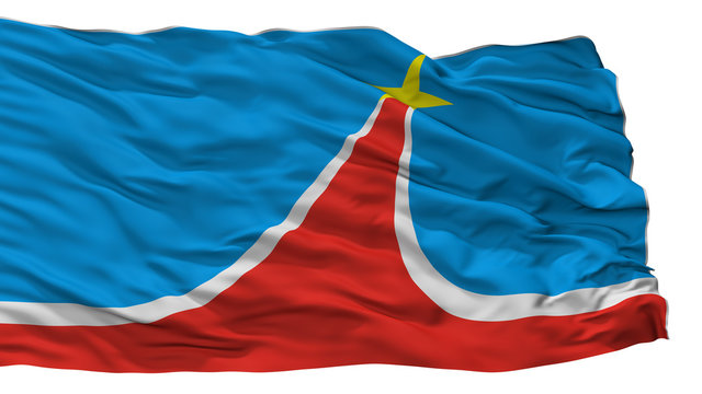 Lyubertsy City Flag, Country Russia, Moscow Oblast, Isolated On White Background