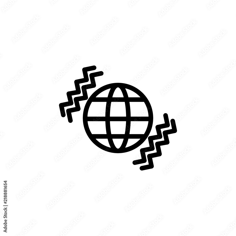 Poster desaster sign icon. element of weather sign for mobile concept and web apps icon. thin line icon for