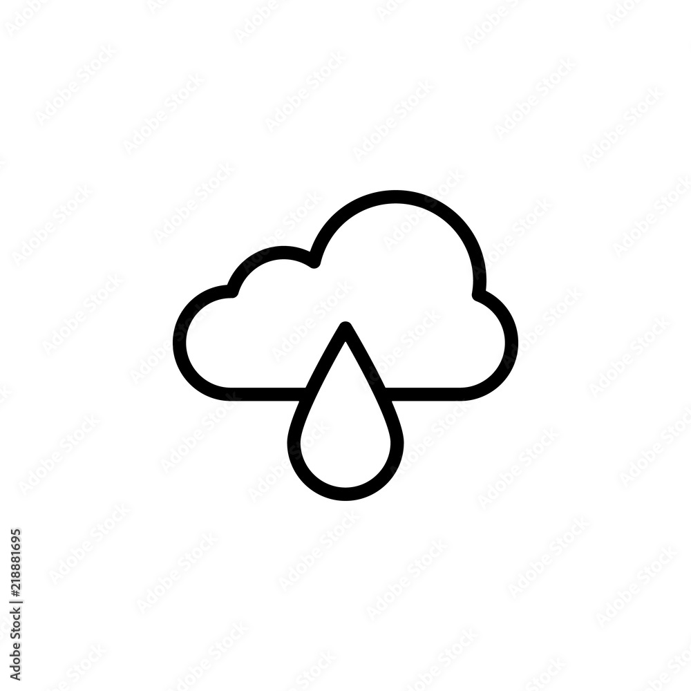 Poster cloudy, rain sign icon. element of weather sign for mobile concept and web apps icon. thin line icon