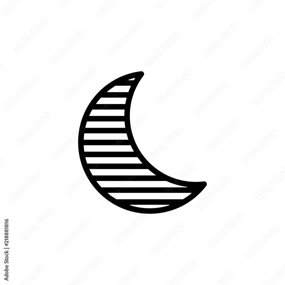 Poster moon night sign icon. element of weather sign for mobile concept and web apps icon. thin line icon f