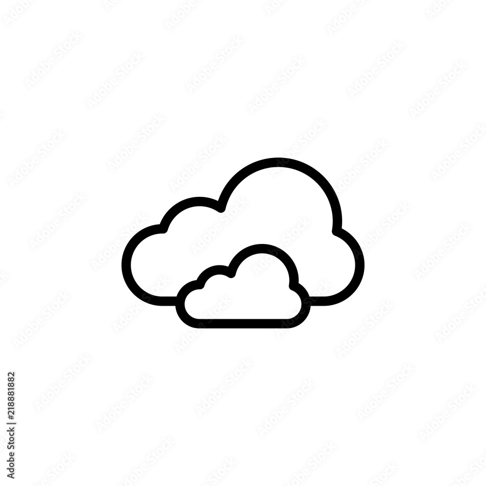 Poster cloudy sign icon. element of weather sign for mobile concept and web apps icon. thin line icon for w