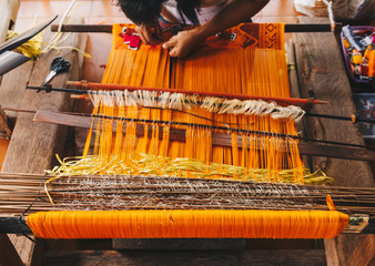 Traditional handicraft sarong in bali indonesia © Younes
