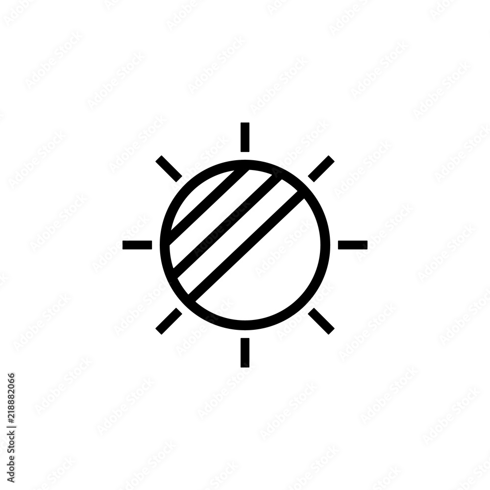Poster eclipse solar sign icon. element of weather sign for mobile concept and web apps icon. thin line ico