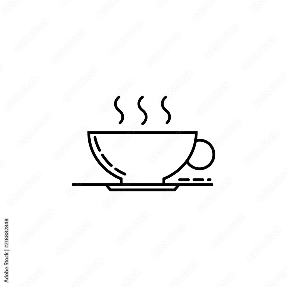 Poster cup of coffee dusk icon. element of drinks and beverages icon for mobile concept and web apps. thin 