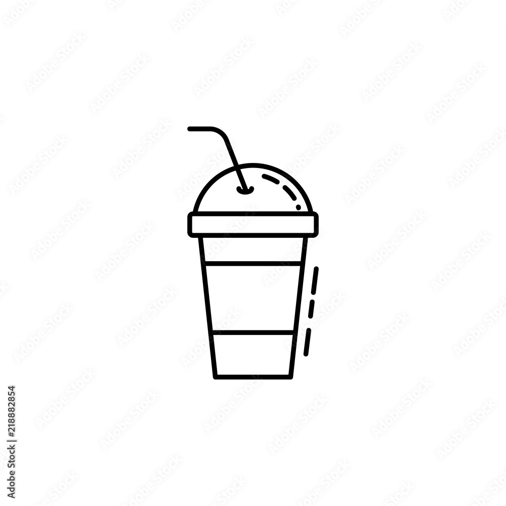 Poster glass of juice dusk icon. Element of drinks and beverages icon for mobile concept and web apps. Thin line glass of juice icon can be used for web and mobile