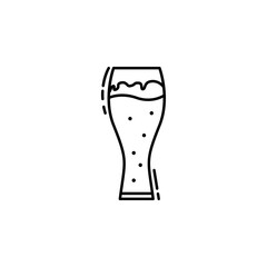 glass of beer dusk icon. Element of drinks and beverages icon for mobile concept and web apps. Thin line glass of beer icon can be used for web and mobile