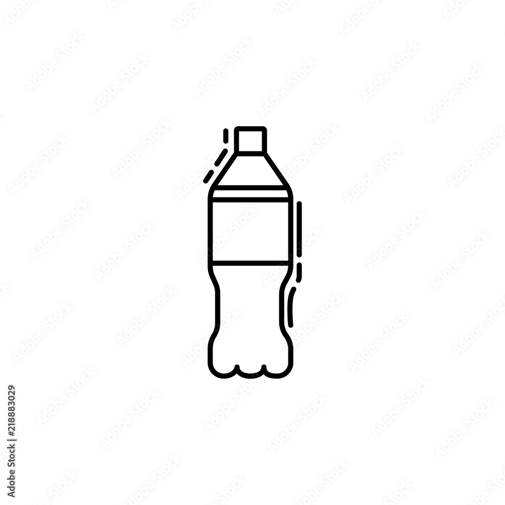 Poster soda bottle dusk icon. element of drinks and beverages icon for mobile concept and web apps. thin li