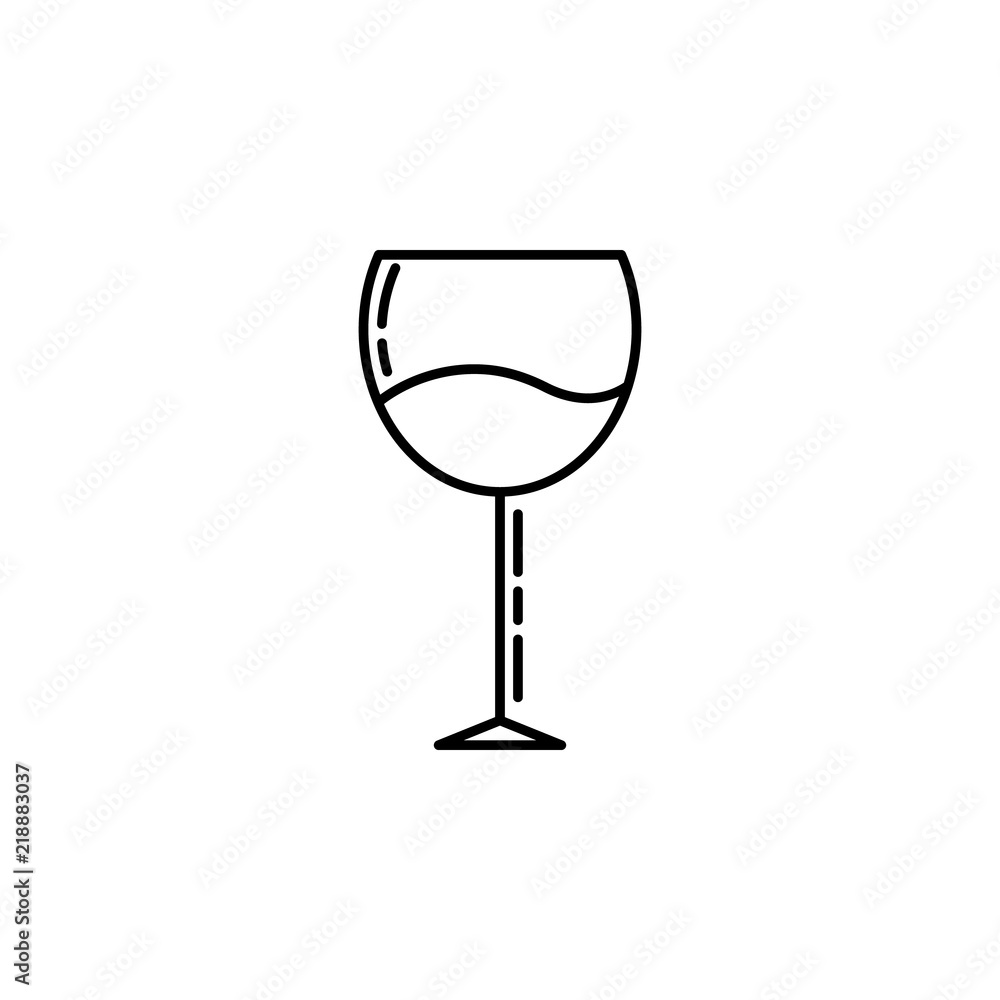 Poster glass of wine dusk icon. element of drinks and beverages icon for mobile concept and web apps. thin 
