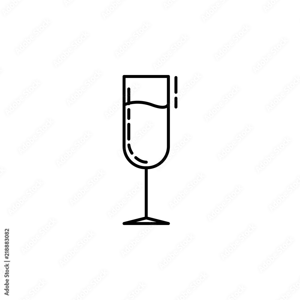 Poster glass of champagne dusk icon. element of drinks and beverages icon for mobile concept and web apps. 