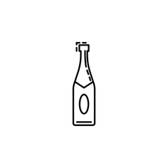 bottle of champagne dusk icon. Element of drinks and beverages icon for mobile concept and web apps. Thin line bottle of champagne icon can be used for web and mobile