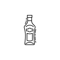 bottle of cognac dusk icon. Element of drinks and beverages icon for mobile concept and web apps. Thin line bottle of cognac icon can be used for web and mobile