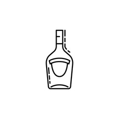 bottle of alcohol dusk icon. Element of drinks and beverages icon for mobile concept and web apps. Thin line bottle of alcohol icon can be used for web and mobile