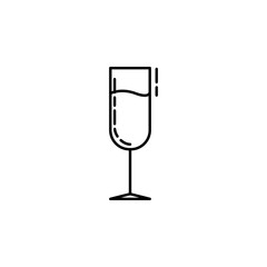 glass of champagne dusk icon. Element of drinks and beverages icon for mobile concept and web apps. Thin line glass of champagne icon can be used for web and mobile