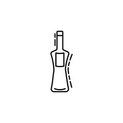 bottle of alcohol dusk icon. Element of drinks and beverages icon for mobile concept and web apps. Thin line bottle of alcohol icon can be used for web and mobile