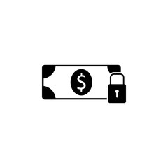 dollar lock icon. Element of simple icon. Premium quality graphic design icon. Signs and symbols collection icon for websites, web design, mobile app