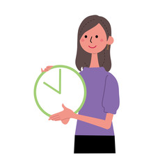 女性　仕草　全身　イラスト
