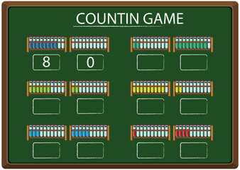 A counting game on chalkboard