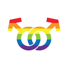 Rainbow Gay Male Gender Signs