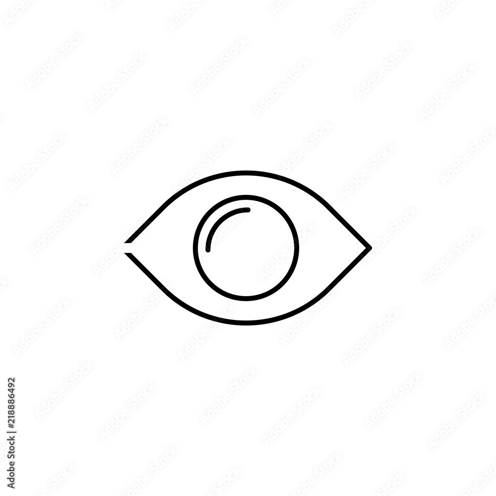 Poster eye icon. element of simple icon in material style for mobile concept and web apps. thin line icon f