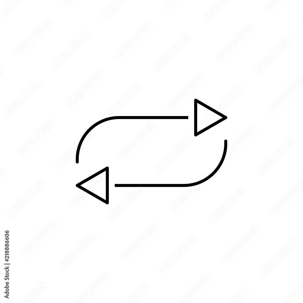 Poster repetition sign icon. element of simple icon in material style for mobile concept and web apps. thin