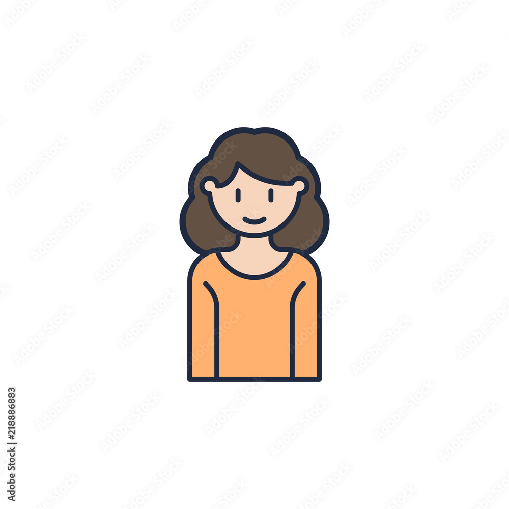 Poster mother colored icon. element of family icon for mobile concept and web apps. colored mother icon can