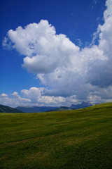 Billowing clouds indicate changing weather