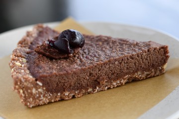 Vegan coconut chocolate slice