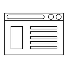 webpage template isolated icon