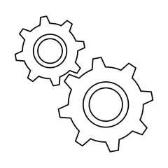 gears machinery isolated icon