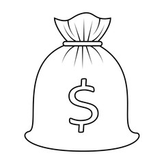 money bag isolated icon