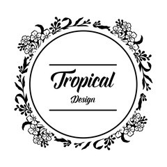 Fototapeta na wymiar Floral design tropical theme background vector illustration