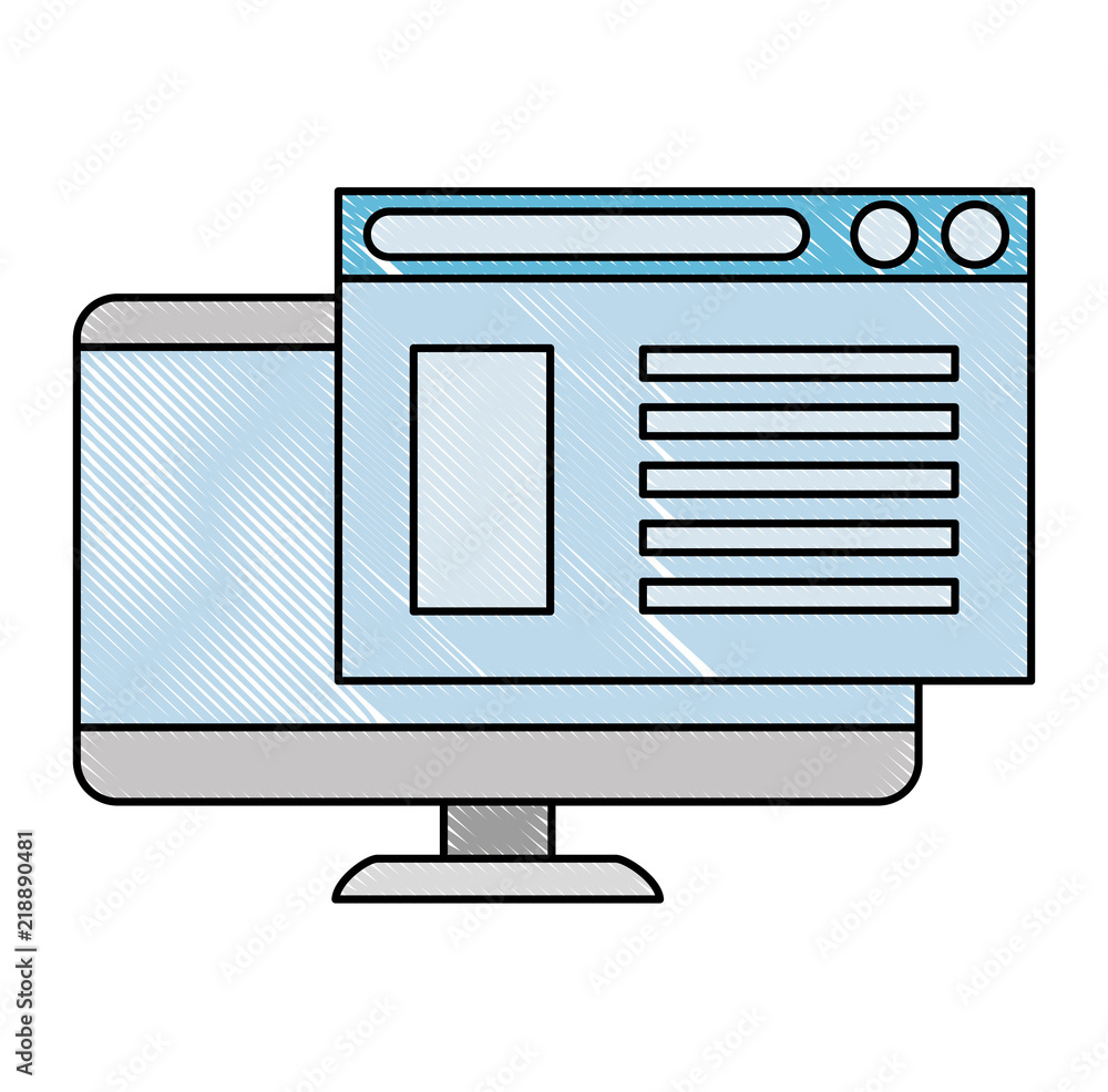 Poster monitor computer with webpage template