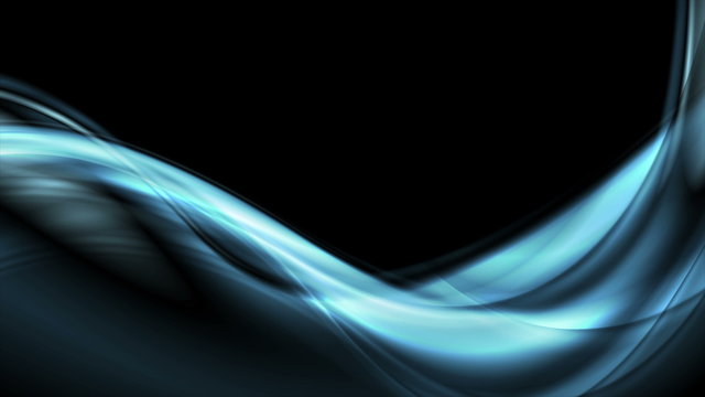 Dark blue abstract flowing dynamic waves abstract background © saicle