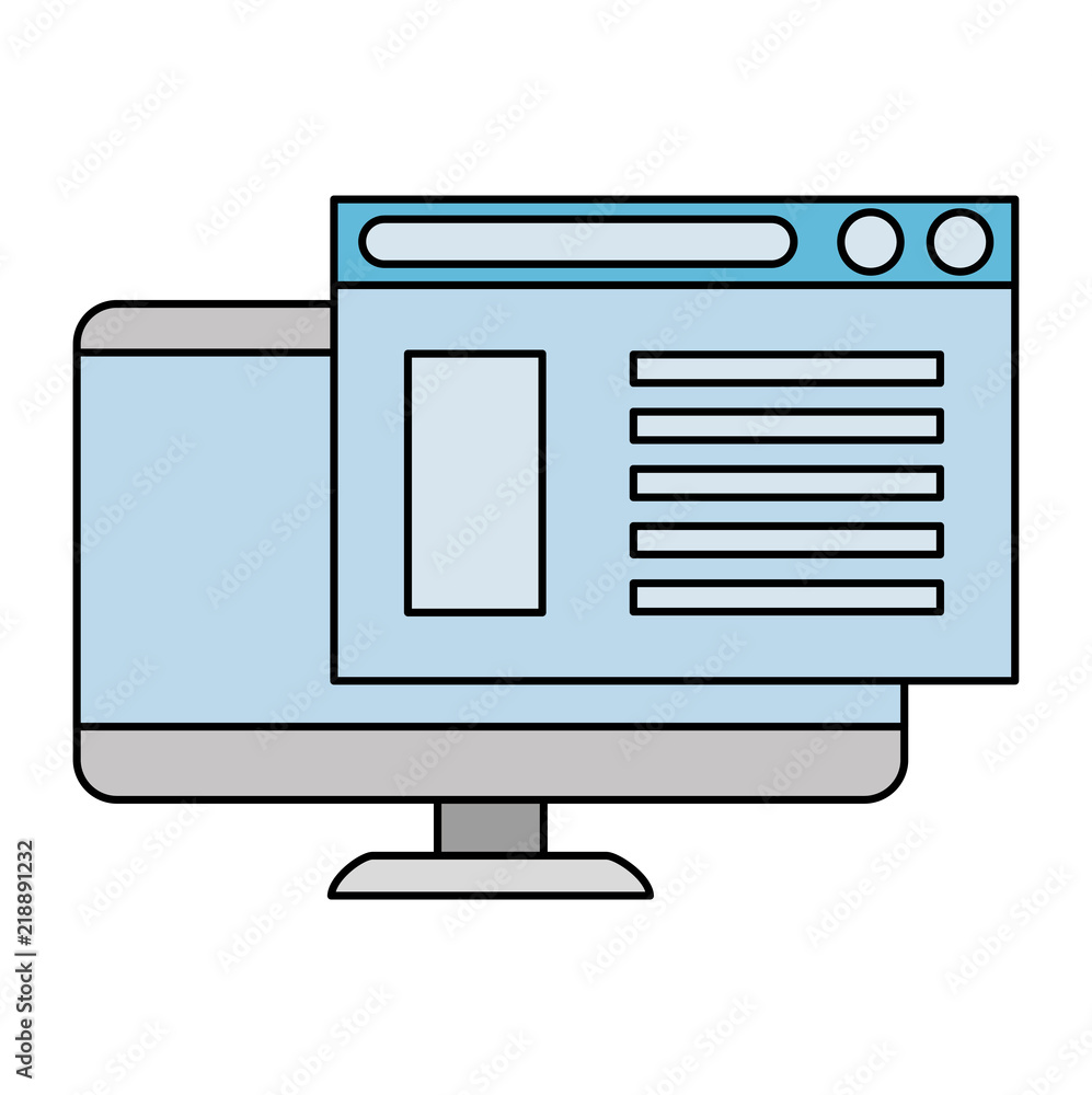 Poster monitor computer with webpage template