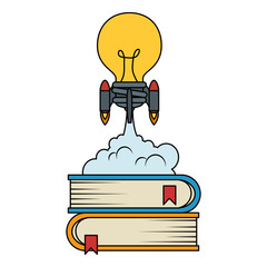 bulb rocket launcher with books