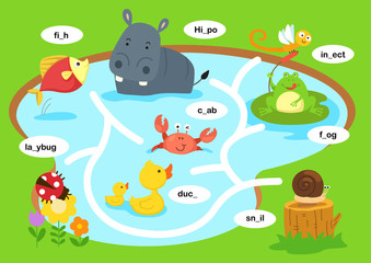 Education maze game vector illustration