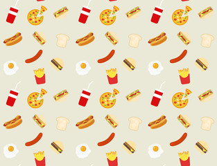 fast food pattern background