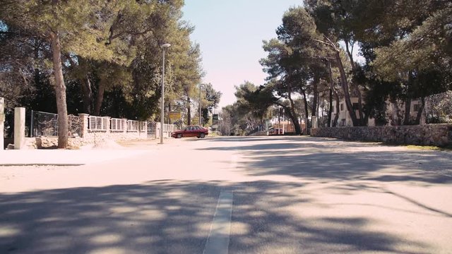 Slow motion clip of the streets of Pakostane, Croatia.