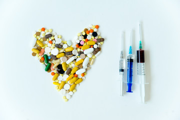 different medicine drugs, pills, tablets. pharmaceutical medicine pills