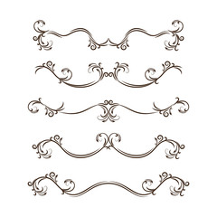 Set of vector dividers. You can use it to design a book, a text
