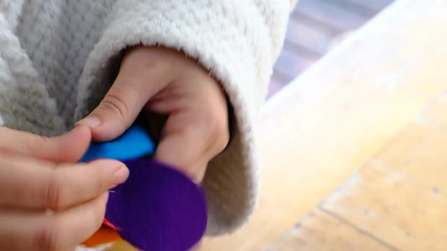Blanket stitching craft toy