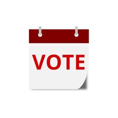 Vote American concept, Calendar sign