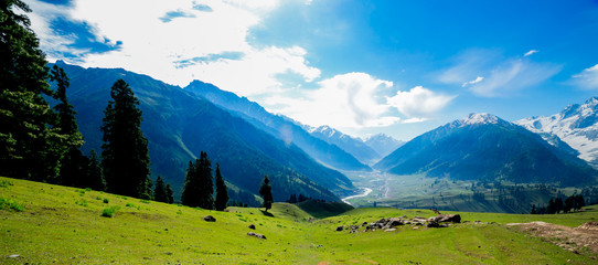 Beautiful mountain view of Sonamarg, Jammu and Kashmir state, India