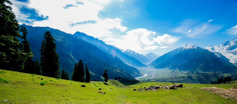 Beautiful Mountain View Of Sonamarg, Jammu And Kashmir State, India