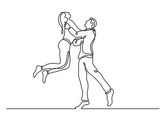 continuous-line-drawing-large-group-jumping-people